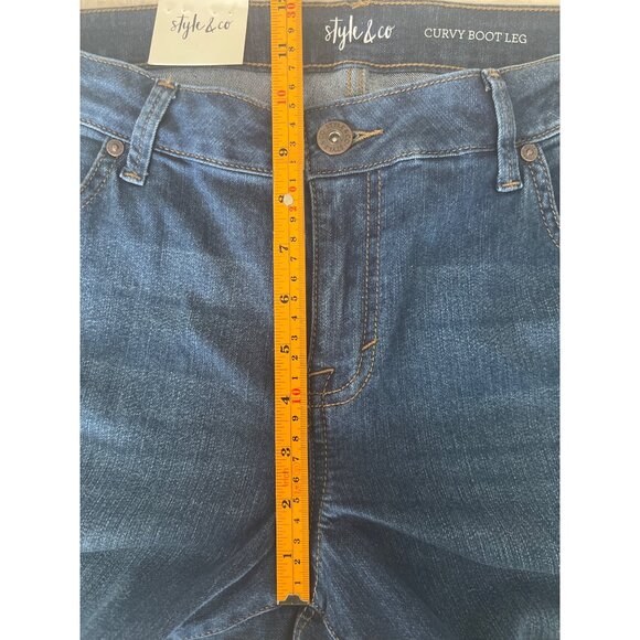 Style & Co Bootcut Low-Rise Jeans (Size 14L, Curvy Fit, Stretch Denim) NEW - Picture 8 of 12